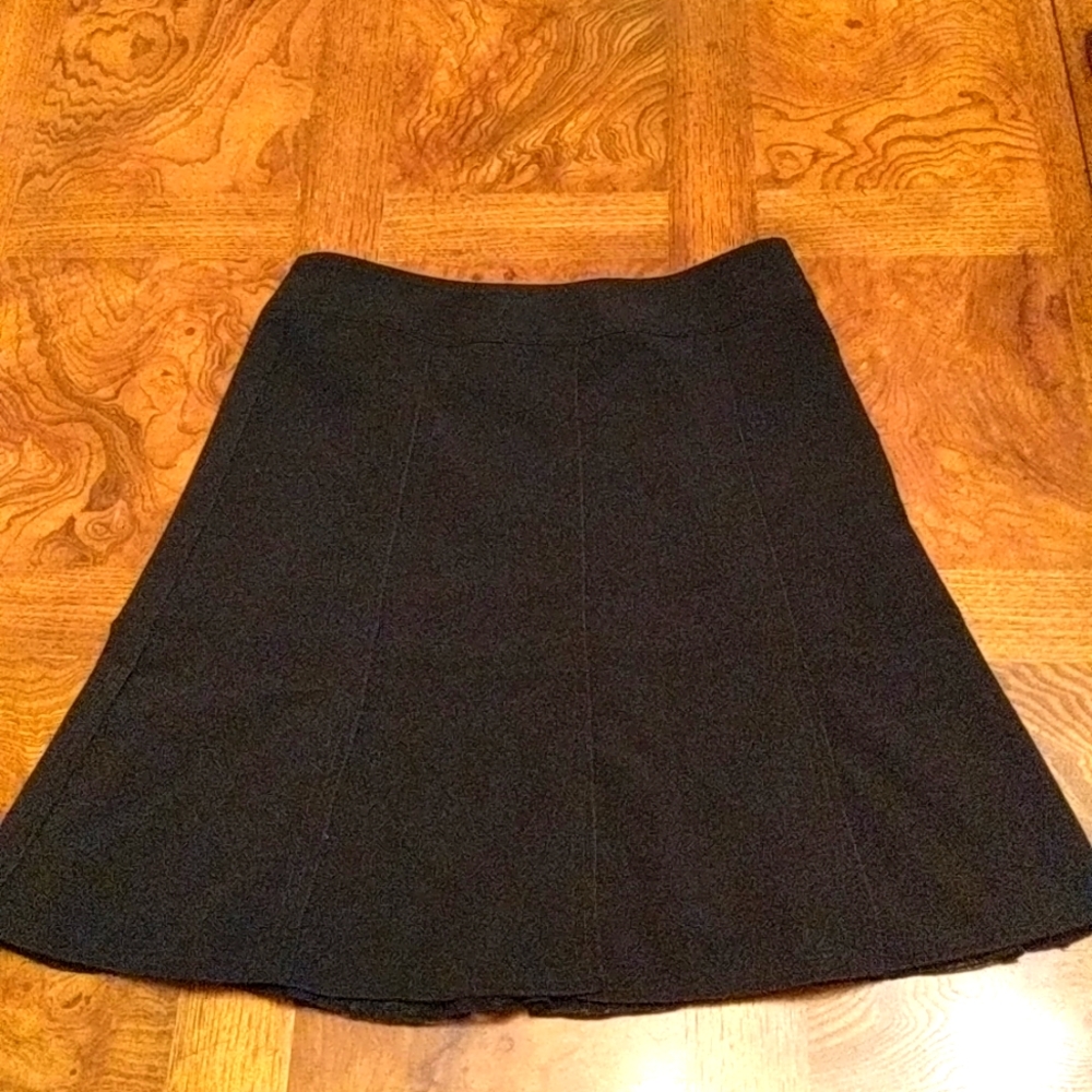 Allison Taylor Women's size 8 black pleated skirt.  Lace underneath.  Excellent.